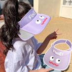 防曬帽女學生夏季韓版可愛卡通空頂帽時尚出游防紫外線兒童遮陽帽