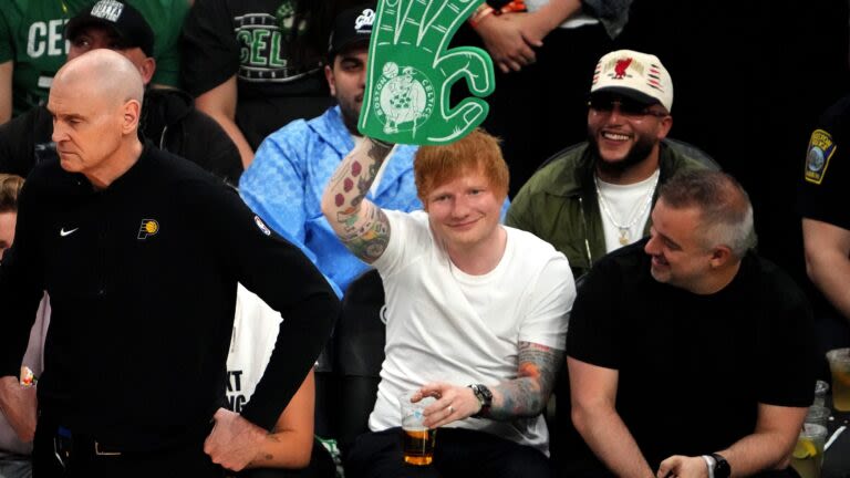 Oshae Brissett and Ed Sheeran celebrated Celtics' Game 2 win together in the North End