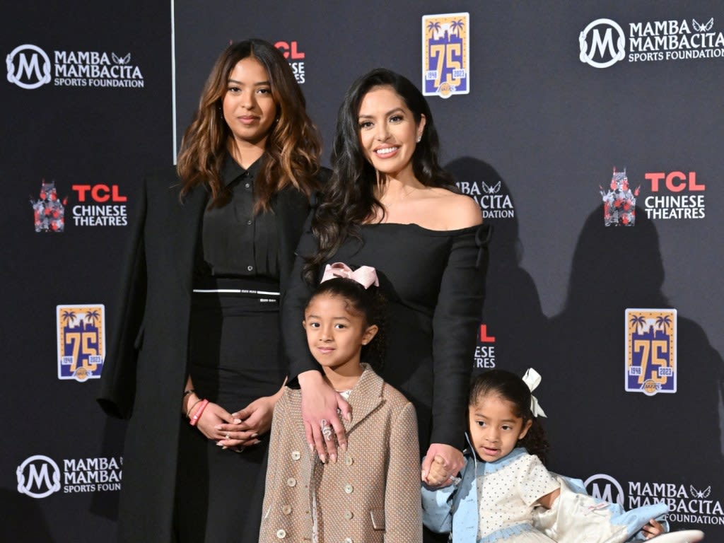 Vanessa Bryant & Her Daughters Natalia, Bianka, & Capri Were Color-Coordinated Queens at the Olympics