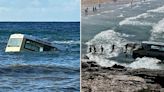 Ice cream van whipped out to sea by rising tides