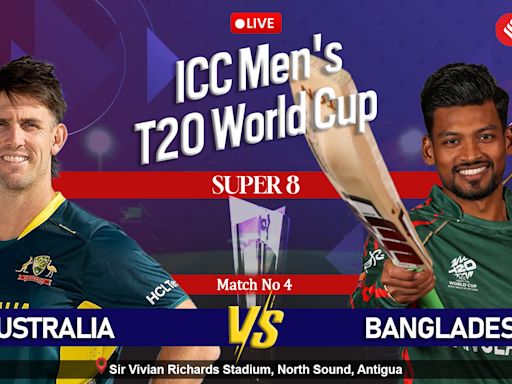 Australia vs Bangladesh Live Score, T20 World Cup 2024: Rain holds up toss of AUS vs BAN game