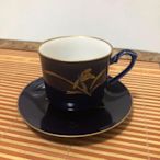 二手 香藍社，日本皇室御用瓷，帝王藍咖啡杯，全品無瑕疵，碟子和杯子