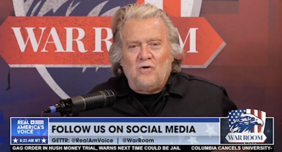 Steve Bannon on Speaker Johnson: "If your congressman votes to keep this worm in office, they're just as guilty as he is"