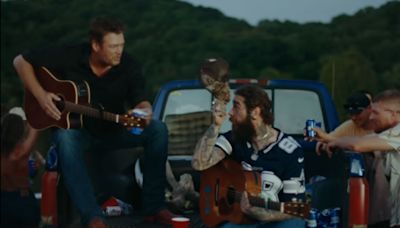Post Malone and Blake Shelton Are Loose and Lovin’ Life in ‘Pour Me A Drink’ Behind-The-Scenes Video: Watch
