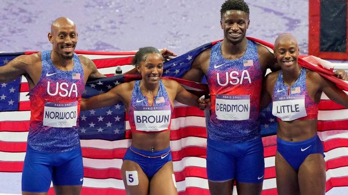 Charlotte native Kaylyn Brown races in mixed 4x400 relay final at Paris Olympics