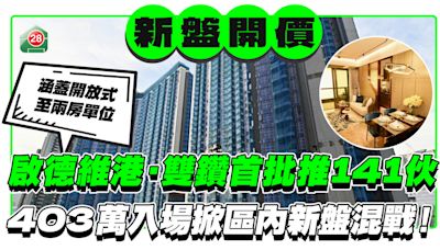 啟德維港‧雙鑽首批推141伙，403萬入場掀區內新盤混戰！