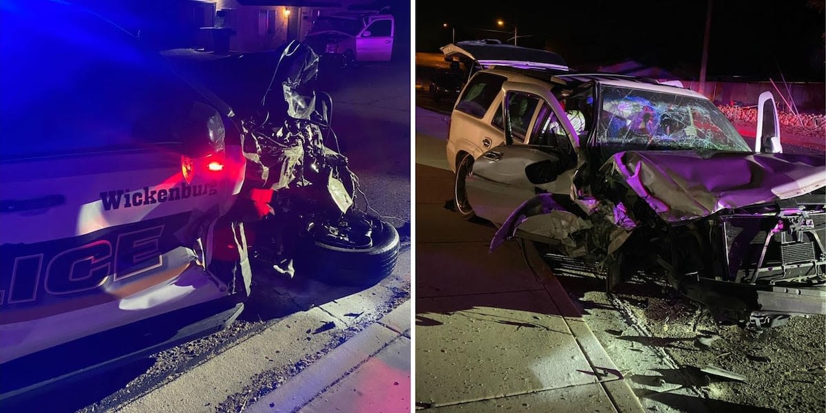 Man arrested for alleged DUI after crashing into Wickenburg police vehicle