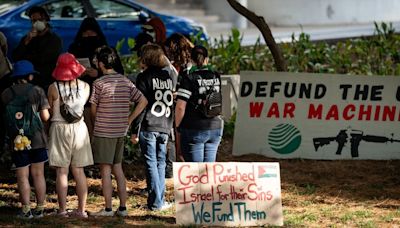 Protesters gather near Georgia State University against police training group with Israel ties