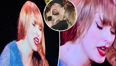Taylor Swift fans insist they spot hickey on singer’s neck at Sweden show after PDA-packed trip with Travis Kelce