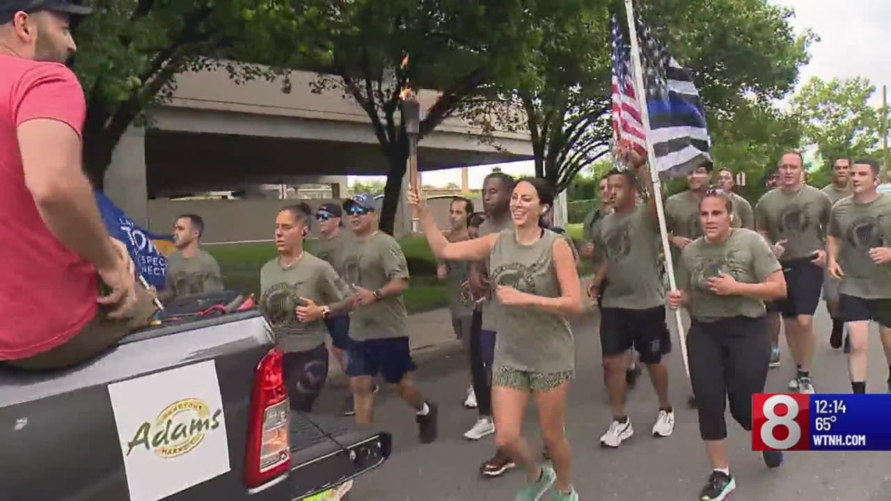 Officers carry torch across Connecticut for Special Olympics