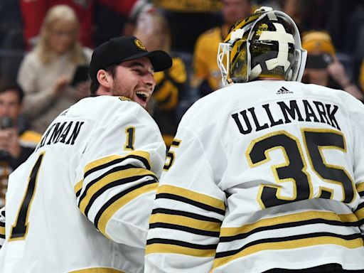 Ullmark, Swayman, DeBrusk, Maroon talk future at Bruins break-up day