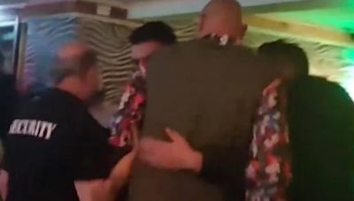 Watch: Tyson Fury escorted from bar before collapsing on Morecambe night out