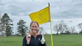 Senior Aspen Reynolds celebrated her first hole-in-one on No. 6 Yellow at CCGC