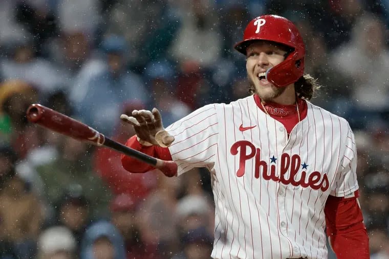 Phillies crush San Francisco Giants; Alec Bohm says he’s ‘good’ after spill in the rain