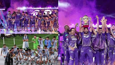 Shreyas Iyer recreates Lionel Messi's iconic FIFA World Cup-winning celebration after lifting IPL trophy for KKR