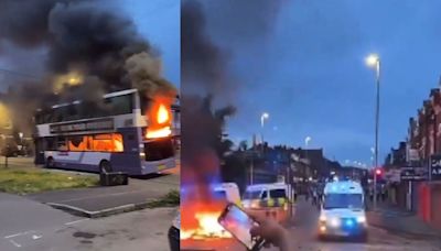 Violence in UK’s Leeds as mob attacks bus, police car; no one hurt in ‘serious disorder incident’, say cops | World News - The Indian Express