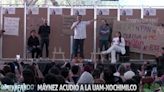 Campañeando: ¡Fuera Máynez! Entre abucheos y empujones, Jorge Álvarez fue recibido en la UAM Xochimilco