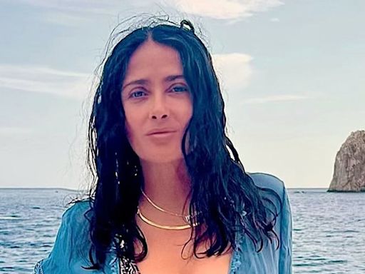 Salma Hayek, 57, sizzles in green micro bikini in latest photos