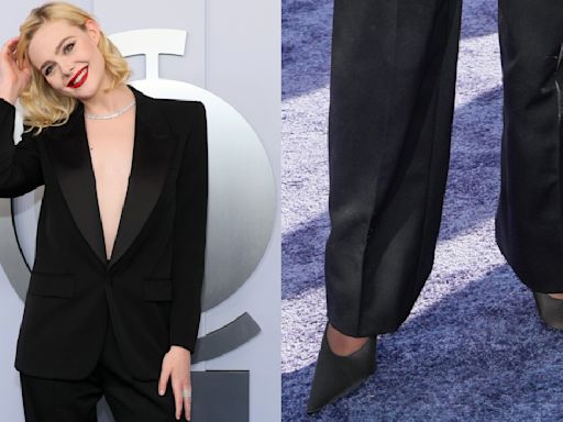 Elle Fanning Does Power Suiting With Sharp Satin Pumps for Tony Awards 2024