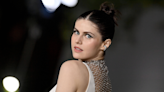 Alexandra Daddario Sparkles in Sequined Gown With Risque Cutouts