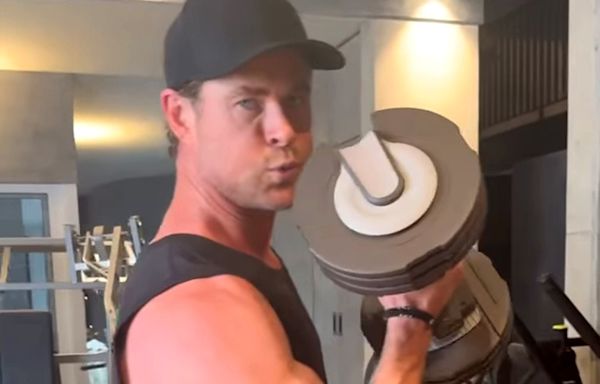 Chris Hemsworth Urges Fans to 'Get Your Pump on' with Flexy Arm Workout