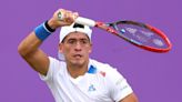 Nakashima nubló el estreno de Sebastián Báez en Wimbledon