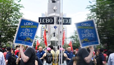LCBO workers rally in downtown Toronto on day 2 of historic strike