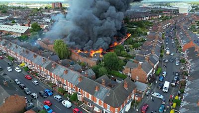 Boy, 12, arrested on suspicion of arson as fire rages and residents evacuated from homes to leisure centre