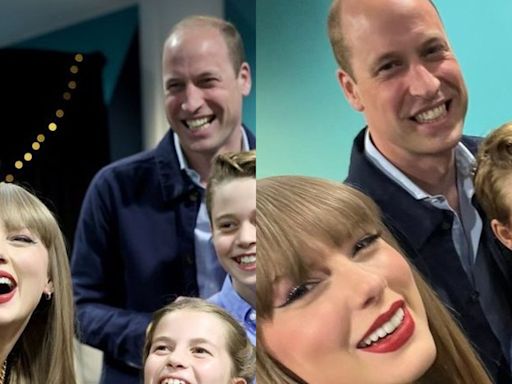 Taylor Swift posa com príncipe William e filhos nos bastidores de show em Londres