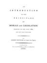 Introducción a los principios de la moral y la legislación