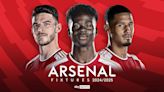 Arsenal: Premier League 2024/25 fixtures and schedule