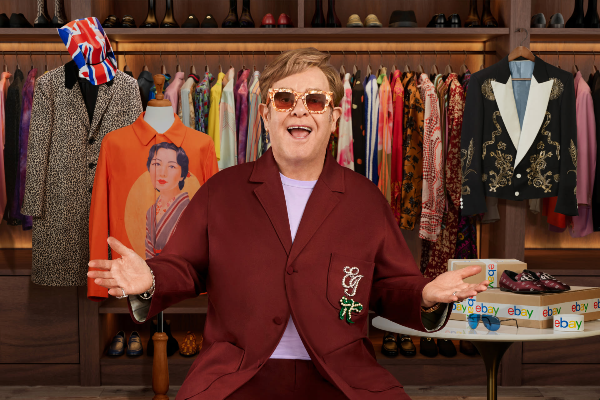 Elton John Is Offering Hundreds of Iconic Pieces From His Closet — Including Versace Robes — on eBay