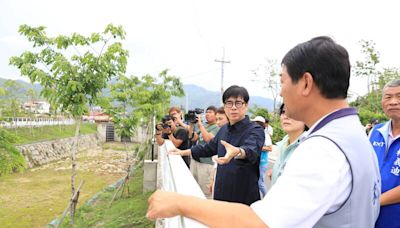 三洽水滯洪池完工解決美濃低地積淹水 陳其邁︰加強抽水機組檢查