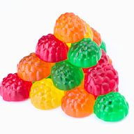 A soft, chewy candy made with gelatin, sugar, and flavorings. Popular types of gummy candies include gummy bears, worms, and fruits.
