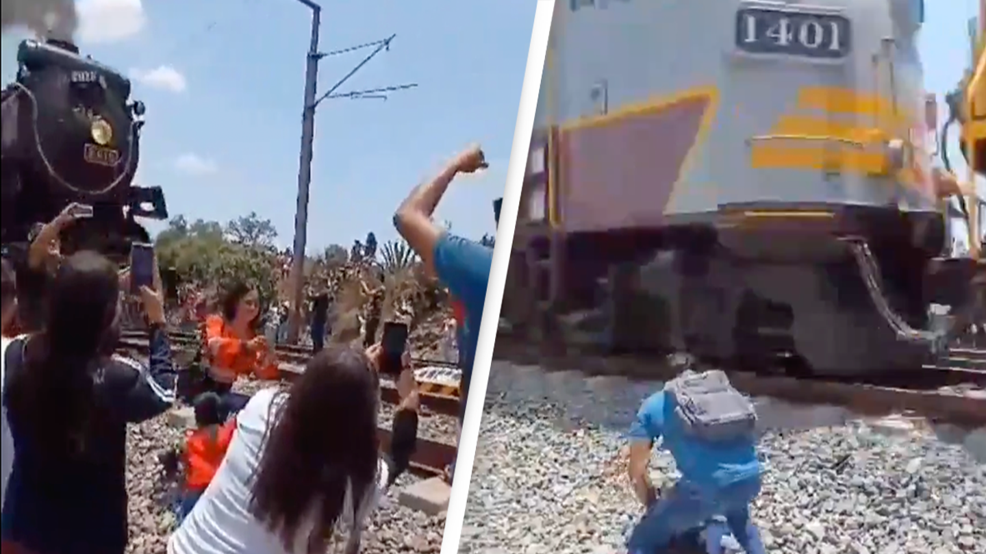 Woman tragically struck and killed by train while trying to take a selfie
