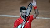 Djokovic, golpeado con una cantimplora en el Masters 1000 de Roma, está "bien"