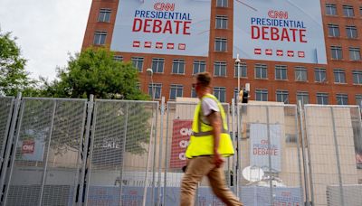 CNN braces for debate protests with huge fences outside its studio