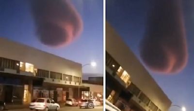 Mysterious Red UFO-like Cloud Formation Seen In Cape Town, South Africa