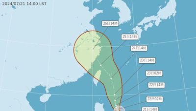 凱米颱風「離台灣更近」上限直逼強颱 氣象專家估7/23晚間發陸警