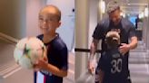 El hijo de una exleyenda del fútbol conoció a Lionel Messi y el video del encuentro causó ternura en las redes