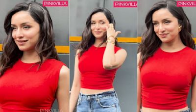 Laughter Chefs: Ahead of Stree 2, Shraddha Kapoor rocks her casual game on sets in red tank top and blue denim