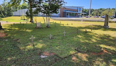 Yancey Crane Cemetery historical marker dedication ceremony, marker placement June 6