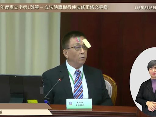 憲法法庭辯論 學者拿「便利貼黏額頭」比喻演示