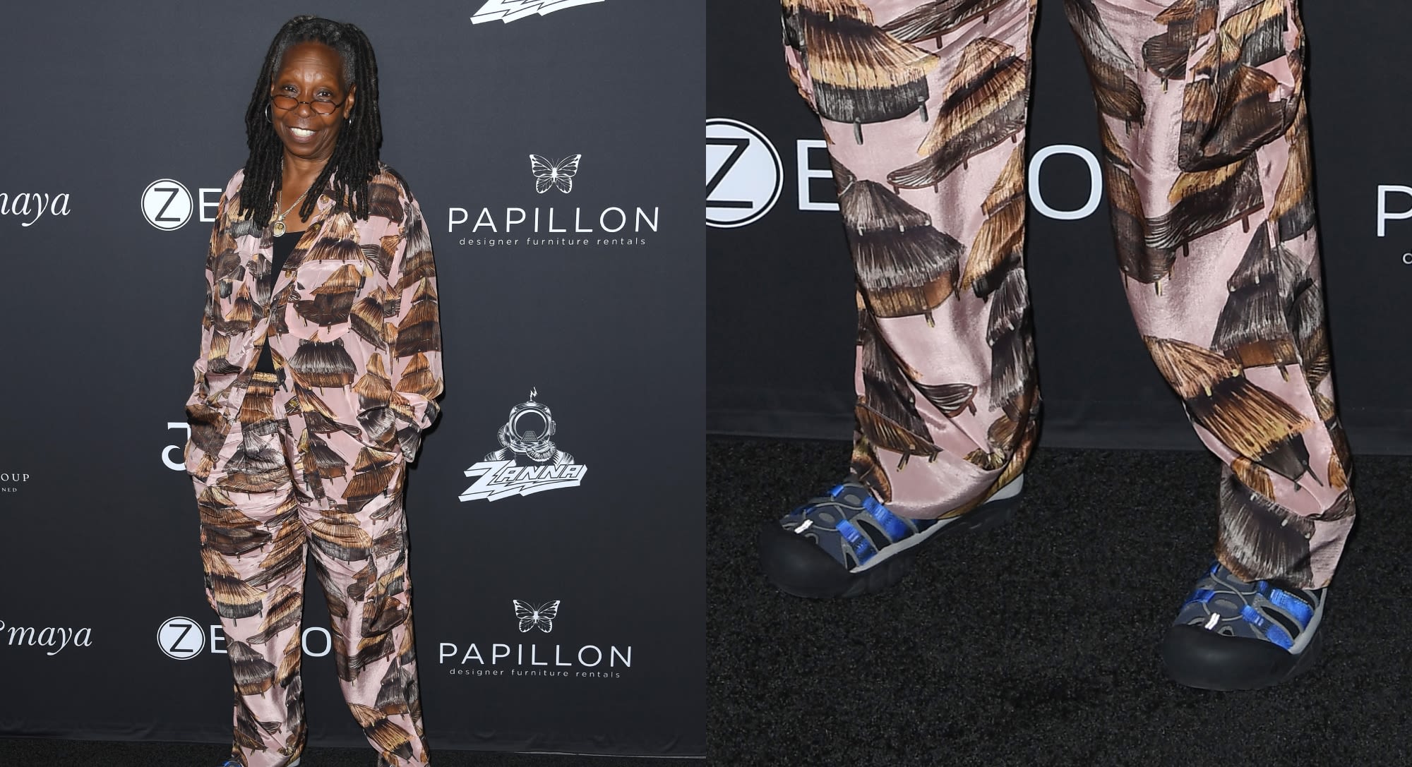 Whoopi Goldberg Stays Comfortable in Keen Hiking Sandals at Los Angeles Event Celebrating Her Brand Emma & Clyde