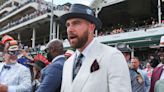 Travis Kelce Celebrates Winning Bet During Solo-Appearance at the Kentucky Derby