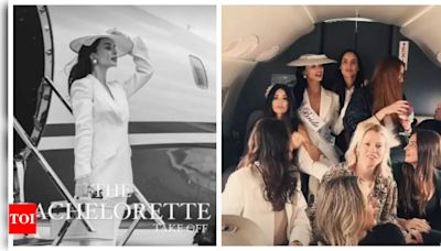 Bride-to-be Amy Jackson enjoys her bachelorette party with her girls squad on private jet in France - See photos | - Times of India