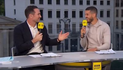 Lampard in awkward moment with fellow pundit who jokes 'I'm all over the place'