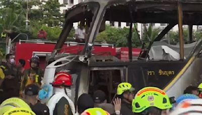 Tragic fire engulfs thai school bus, leaving up to 25 feared dead