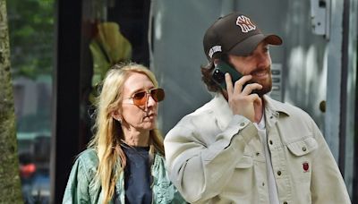 Aaron Taylor-Johnson & Wife Sam Spend the Afternoon Shopping in London