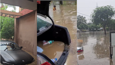 'This Is Gurgaon': Video Shows Luxury Cars Swallowed By Rainwater, 'My BMW, Mercedes, All Gone'